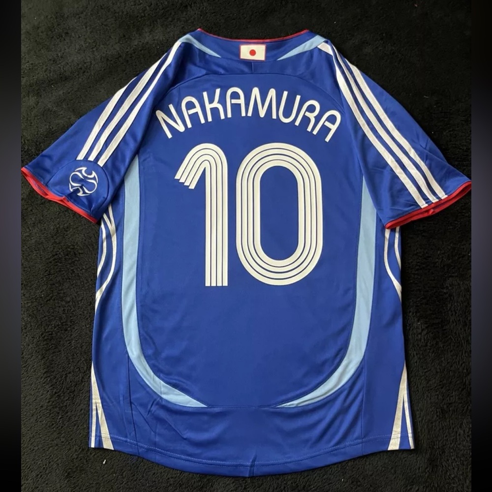 Nakamura #10 Japan Retro soccer jersey 2006 Home Blue